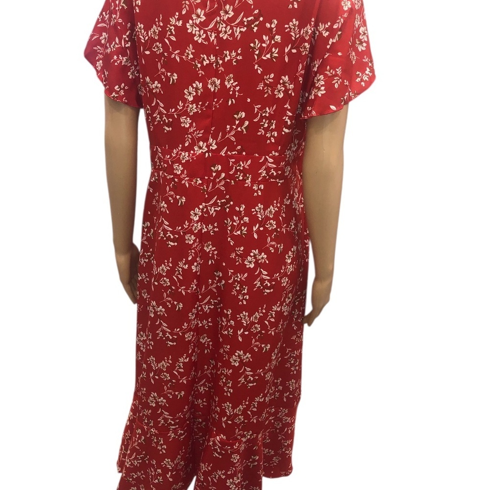 Women’s Summer V-Neck Wrap Style Dress - Picture 3 of 13